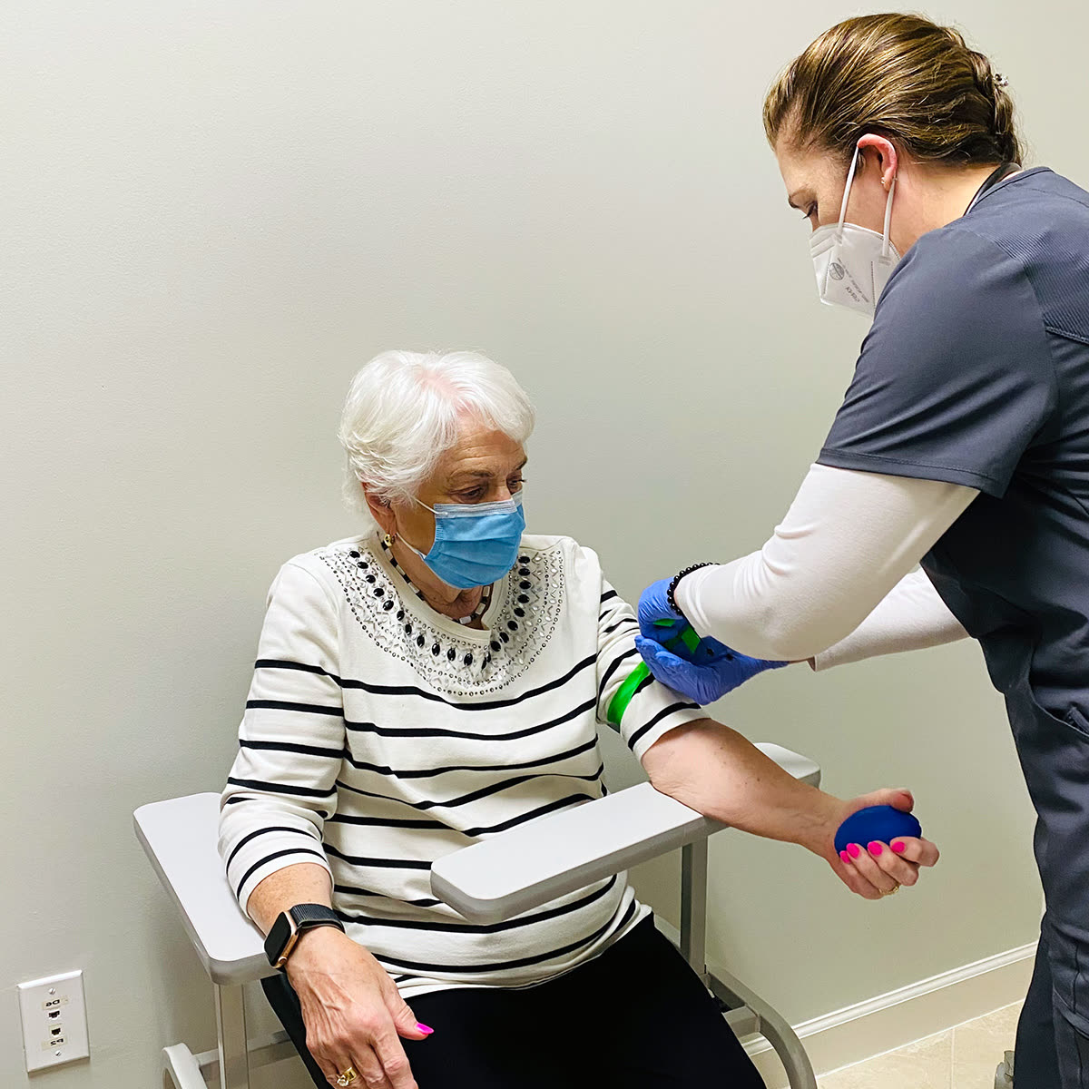 Lab work being drawn at Dr. DeLuca&rsquo;s office